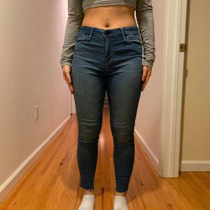 dark blue skinny jeans